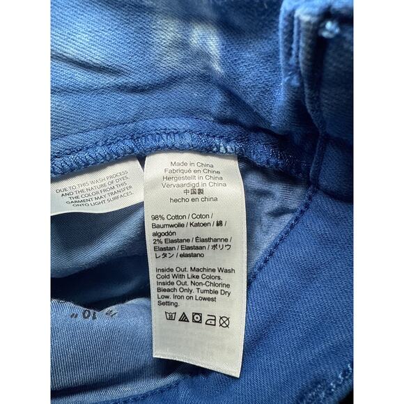 J crew 10 inch vintage straight tie dye bleached raw hem jeans womens 27 boho - Picture 6 of 12